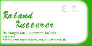 roland kutterer business card